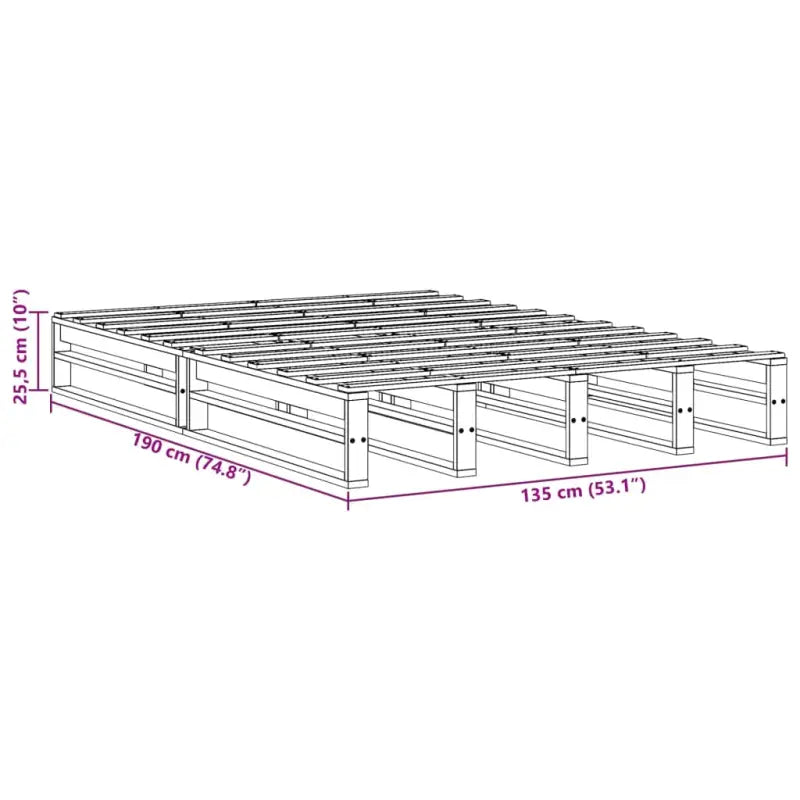 Klassiek houten bed met massief grenenhout voor een moderne slaapkamer - Bedden & bedframes
