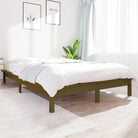Klassiek houten bed met massief grenenhout voor een moderne slaapkamer - Honingbruin / 180 x 200 cm - Bedden & bedframes