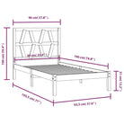 Klassiek houten bedframe van massief grenenhout met levering bevat - Bedden & bedframes
