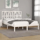Klassiek houten bedframe van massief grenenhout met levering bevat - Wit / 120 x 200 cm - Bedden & bedframes