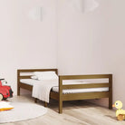 Klassiek houten bedframe van massief grenenhout voor een stijlvolle slaapkamer - Honingbruin / 75 x 190 cm - Bedden &