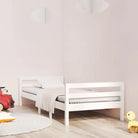 Klassiek houten bedframe van massief grenenhout voor een stijlvolle slaapkamer - Wit / 90 x 190 cm - Bedden & bedframes
