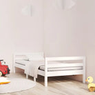 Klassiek houten bedframe van massief grenenhout voor een stijlvolle slaapkamer - Wit / 75 x 190 cm - Bedden & bedframes