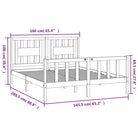 Klassiek houten bedframe van massief grenenhout voor rust en comfort - Bedden & bedframes