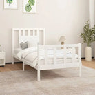 Klassiek houten bedframe van massief grenenhout voor rust en comfort - Wit / 90 x 200 cm - Bedden & bedframes