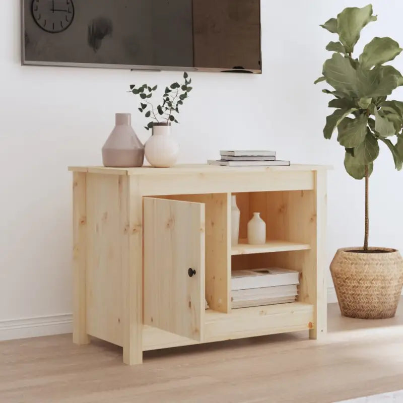 Klassiek houten tv-meubel van massief grenenhout voor in je woonkamer - Tv-meubels