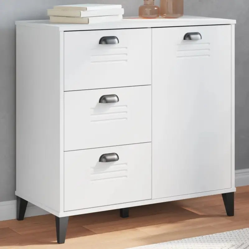 Klassiek industrieel dressoir van bewerkt hout met duurzame afwerking - Wit / 1 - Dressoirs & buffetkasten