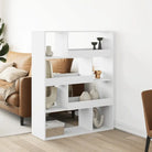 Klassiek kamerscherm van bewerkt hout voor decoratie en praktische gebruik - Wit / 1 / 125.5 cm - Boekenkasten