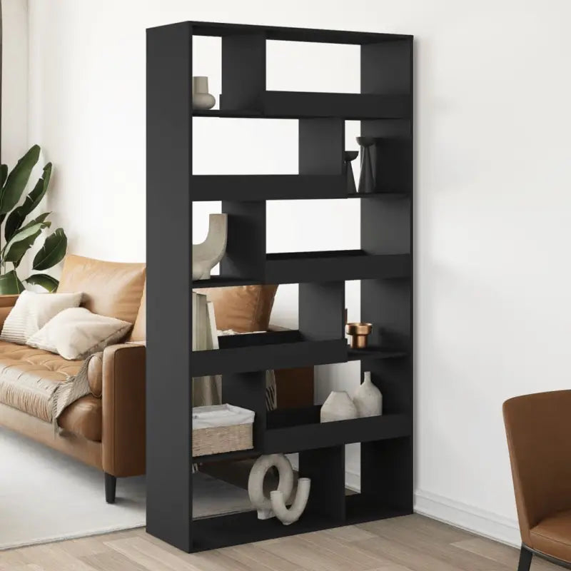 Klassiek kamerscherm van bewerkt hout voor decoratie en praktische gebruik - Zwart / 1 / 187.5 cm - Boekenkasten