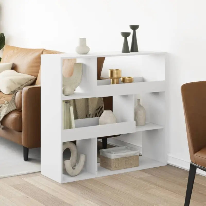 Klassiek kamerscherm van bewerkt hout voor decoratie en praktische gebruik - Wit / 1 / 94.5 cm - Boekenkasten