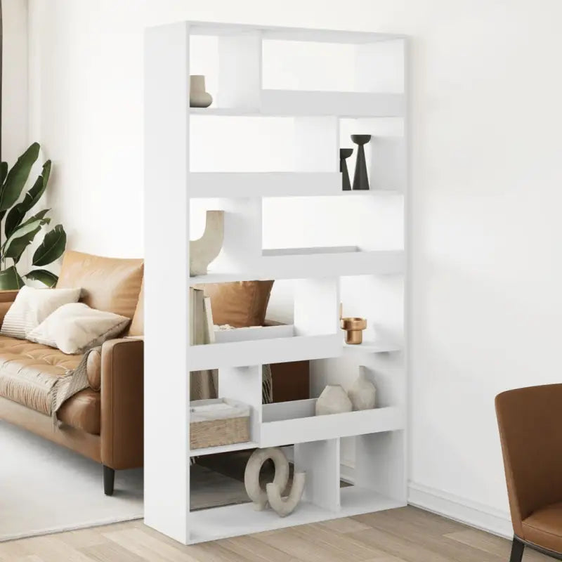 Klassiek kamerscherm van bewerkt hout voor decoratie en praktische gebruik - Wit / 1 / 187.5 cm - Boekenkasten