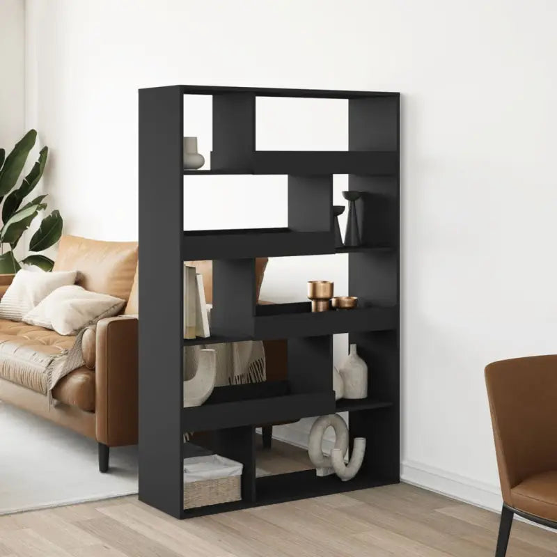 Klassiek kamerscherm van bewerkt hout voor decoratie en praktische gebruik - Zwart / 1 / 156.5 cm - Boekenkasten