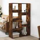 Klassiek kamerscherm van bewerkt hout voor modern interieur - Gerookt eiken / 1 / 155.5 cm - Boekenkasten