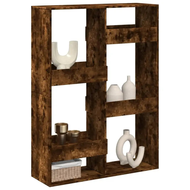 Klassiek kamerscherm van bewerkt hout voor modern interieur - Gerookt eiken / 1 / 135 cm - Boekenkasten