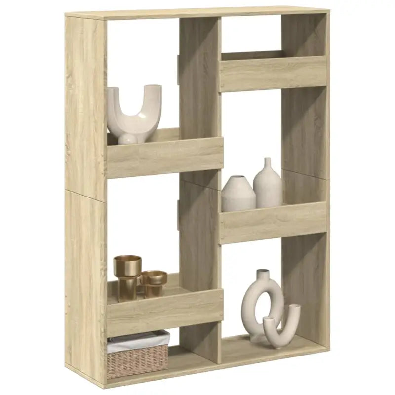 Klassiek kamerscherm van bewerkt hout voor modern interieur - Sonoma eiken / 1 / 135 cm - Boekenkasten