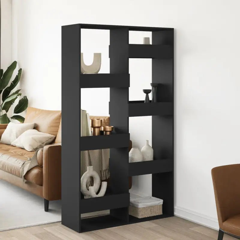 Klassiek kamerscherm van bewerkt hout voor modern interieur - Zwart / 1 / 175 cm - Boekenkasten
