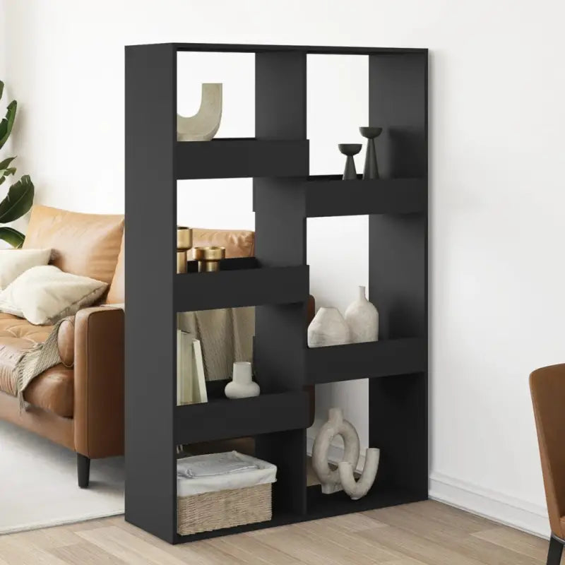 Klassiek kamerscherm van bewerkt hout voor modern interieur - Zwart / 1 / 155.5 cm - Boekenkasten