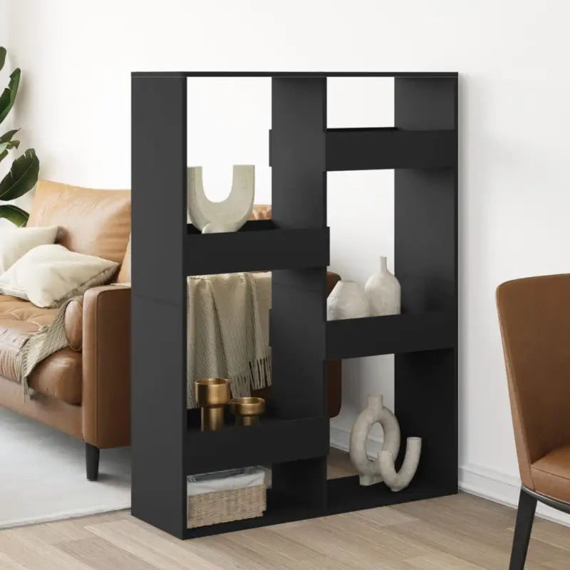 Klassiek kamerscherm van bewerkt hout voor modern interieur - Zwart / 1 / 135 cm - Boekenkasten