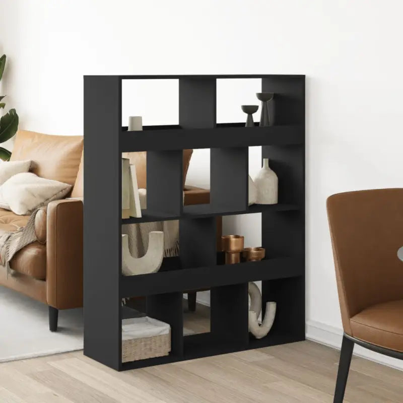 Klassiek kamerscherm van bewerkt hout voor stijl en functionaliteit - Zwart / 1 / 125.5 cm - Boekenkasten