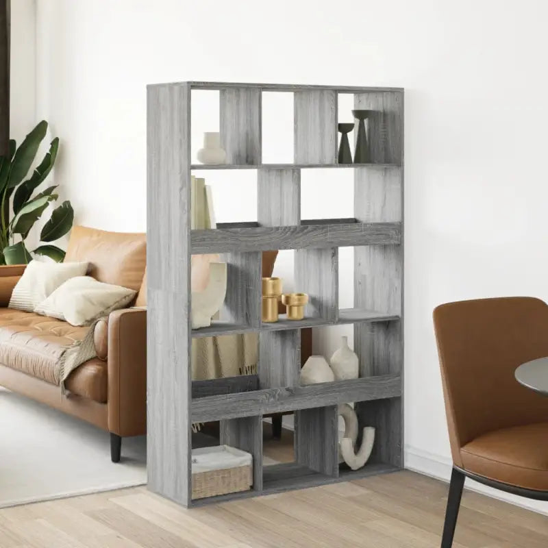 Klassiek kamerscherm van bewerkt hout voor stijl en functionaliteit - Grijs sonoma / 1 / 156.5 cm - Boekenkasten