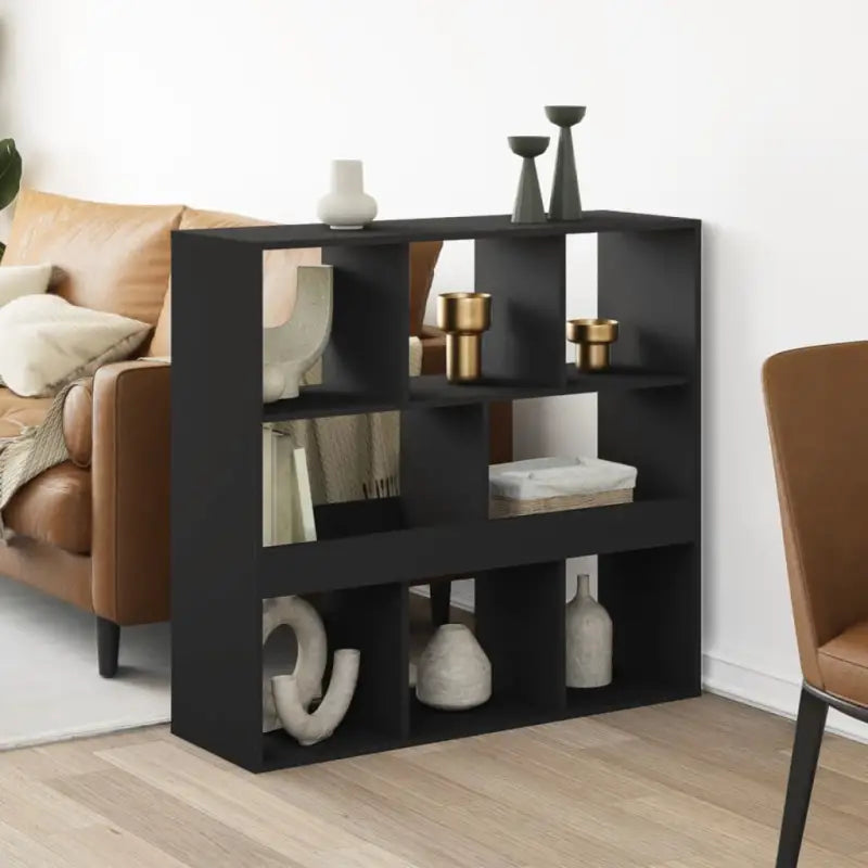 Klassiek kamerscherm van bewerkt hout voor stijl en functionaliteit - Zwart / 1 / 94.5 cm - Boekenkasten