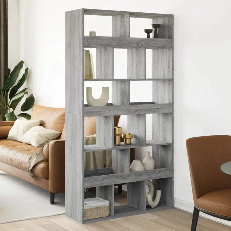 Klassiek kamerscherm van bewerkt hout voor stijl en functionaliteit - Grijs sonoma / 1 / 187.5 cm - Boekenkasten