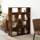 Klassiek kamerscherm van bewerkt hout voor stijl en functionaliteit - Gerookt eiken / 1 / 125.5 cm - Boekenkasten