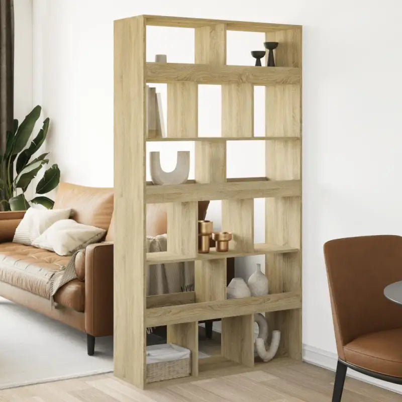 Klassiek kamerscherm van bewerkt hout voor stijl en functionaliteit - Sonoma eiken / 1 / 187.5 cm - Boekenkasten