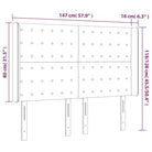 Klassiek LED Hoofdbord 147x16x118 met Kunstleer voor Slaapkamer - Hoofdborden en voetborden