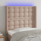 Klassiek LED Hoofdbord 147x16x118 met Kunstleer voor Slaapkamer - Cappuccino / 93 x 16 x 118/128 cm / 1 - Hoofdborden