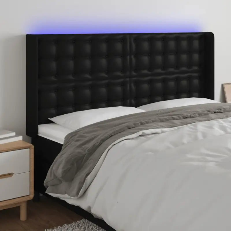 Klassiek LED Hoofdbord 147x16x118 met Kunstleer voor Slaapkamer - Hoofdborden en voetborden