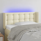 Klassiek LED Hoofdbord 147x16x118 met Kunstleer voor Slaapkamer - Crème / 103 x 16 x 78/88 cm / 1 - Hoofdborden