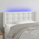 Klassiek LED Hoofdbord 147x16x118 met Kunstleer voor Slaapkamer - Wit / 93 x 16 x 78/88 cm / 1 - Hoofdborden