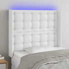Klassiek LED Hoofdbord 147x16x118 met Kunstleer voor Slaapkamer - Wit / 103 x 16 x 118/128 cm / 1 - Hoofdborden