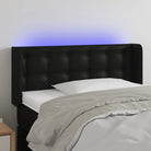 Klassiek LED Hoofdbord 147x16x118 met Kunstleer voor Slaapkamer - Zwart / 83 x 16 x 78/88 cm / 1 - Hoofdborden