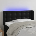 Klassiek LED Hoofdbord 147x16x118 met Kunstleer voor Slaapkamer - Zwart / 103 x 16 x 78/88 cm / 1 - Hoofdborden