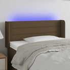 Klassiek LED Hoofdbord 147x16x118 voor een moderne slaapkamer uitstraling - Donkerbruin / 103 x 16 x 78/88 cm / 1