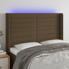 Klassiek LED Hoofdbord 147x16x118 voor een moderne slaapkamer uitstraling - Donkerbruin / 147 x 16 x 118/128 cm / 1