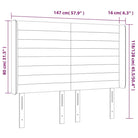 Klassiek LED Hoofdbord 147x16x118 voor een moderne slaapkamer uitstraling - Hoofdborden en voetborden