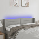 Klassiek LED Hoofdbord 147x16x118 voor een moderne slaapkamer uitstraling - Lichtgrijs / 147 x 16 x 78/88 cm / 1