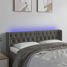 Klassiek LED Hoofdbord en Voetbord voor een moderne slaapkamer - Donkergrijs / 163 x 16 x 78/88 cm / 1 - Hoofdborden