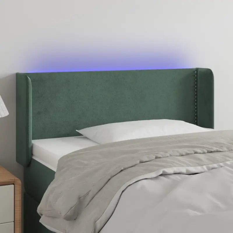 Klassiek LED hoofdbord en voetbord voor een moderne slaapkamer - Donkergroen / 93 x 16 x 78/88 cm / 1 - Hoofdborden