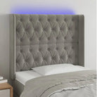 Klassiek LED Hoofdbord en Voetbord voor een moderne slaapkamer - Lichtgrijs / 103 x 16 x 118/128 cm / 1 - Hoofdborden