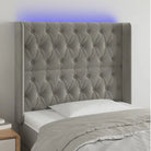 Klassiek LED Hoofdbord en Voetbord voor een moderne slaapkamer - Lichtgrijs / 93 x 16 x 118/128 cm / 1 - Hoofdborden
