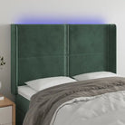 Klassiek LED hoofdbord en voetbord voor een moderne slaapkamer - Donkergroen / 147 x 16 x 118/128 cm / 1 - Hoofdborden