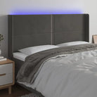 Klassiek LED hoofdbord en voetbord voor een moderne slaapkamer - Donkergrijs / 163 x 16 x 118/128 cm / 1 - Hoofdborden