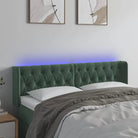 Klassiek LED Hoofdbord en Voetbord voor een moderne slaapkamer - Donkergroen / 147 x 16 x 78/88 cm / 1 - Hoofdborden