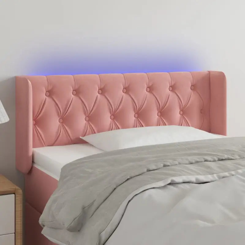 Klassiek LED Hoofdbord en Voetbord voor een moderne slaapkamer - Roze / 103 x 16 x 78/88 cm / 1 - Hoofdborden