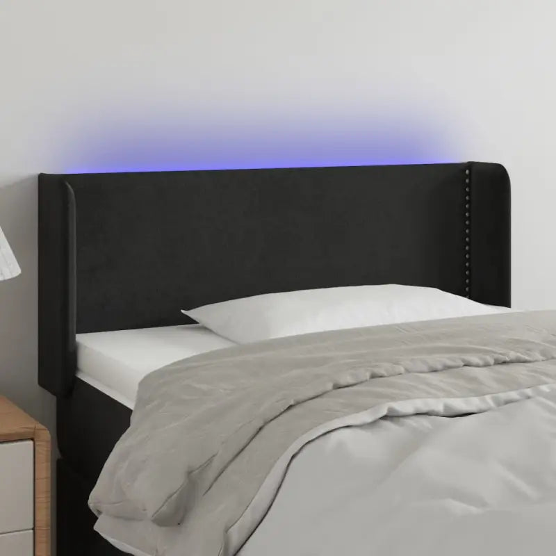 Klassiek LED hoofdbord en voetbord voor een moderne slaapkamer - Zwart / 83 x 16 x 78/88 cm / 1 - Hoofdborden