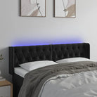 Klassiek LED Hoofdbord en Voetbord voor een moderne slaapkamer - Zwart / 163 x 16 x 78/88 cm / 1 - Hoofdborden